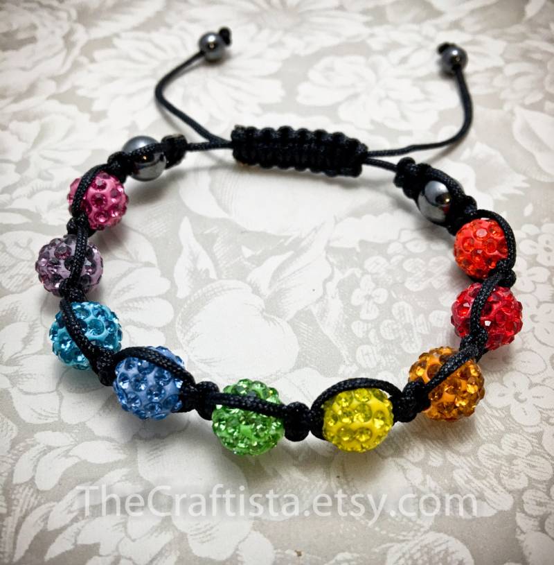 Regenbogen-Armband, Stolz Armband, Lgbt Lesben Gay Schmuck, 7 Chakra Makramee Chakra, Unisex von TheCraftista