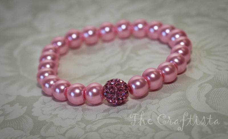 Rosa Armband, Brautjungfern, Blumen Mädchen Brautjungfern Perlen Und Pink Micro Pave Cz Kugeln, Geschenk von TheCraftista