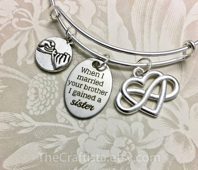 Sil3B, Schwester Des Bräutigams Armband, Schwiegerschwester Bräutigam Geschenk, Sil Armreif von TheCraftista