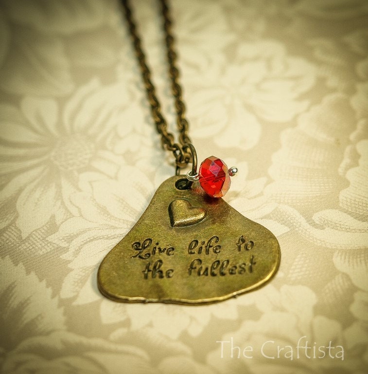 statement Halskette "Live Life To The Fullest" Geburtsstein Mama, Oma, Schwester, Beste Freundin von TheCraftista