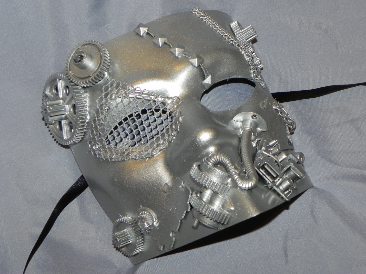 Silber Steampunk Bauta Maske Tragbare Kostüm Maske Silber Steampunk Bauta Maske Tragbare Kostüm Maske von TheCraftyChemist07