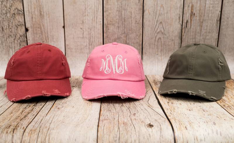 Monogrammierte Mütze, Monogrammiert Hut, Distressed Beunruhigt Benutzerdefinierte Monogramm Personalisierte Kappe, Baseball-Cap Monogrammierte Mütze, Monogrammiert Hut, Distressed Beunruhigt Benutzerdefinierte Monogramm Personalisierte Kappe, Baseball-Cap von TheCraftyStitches