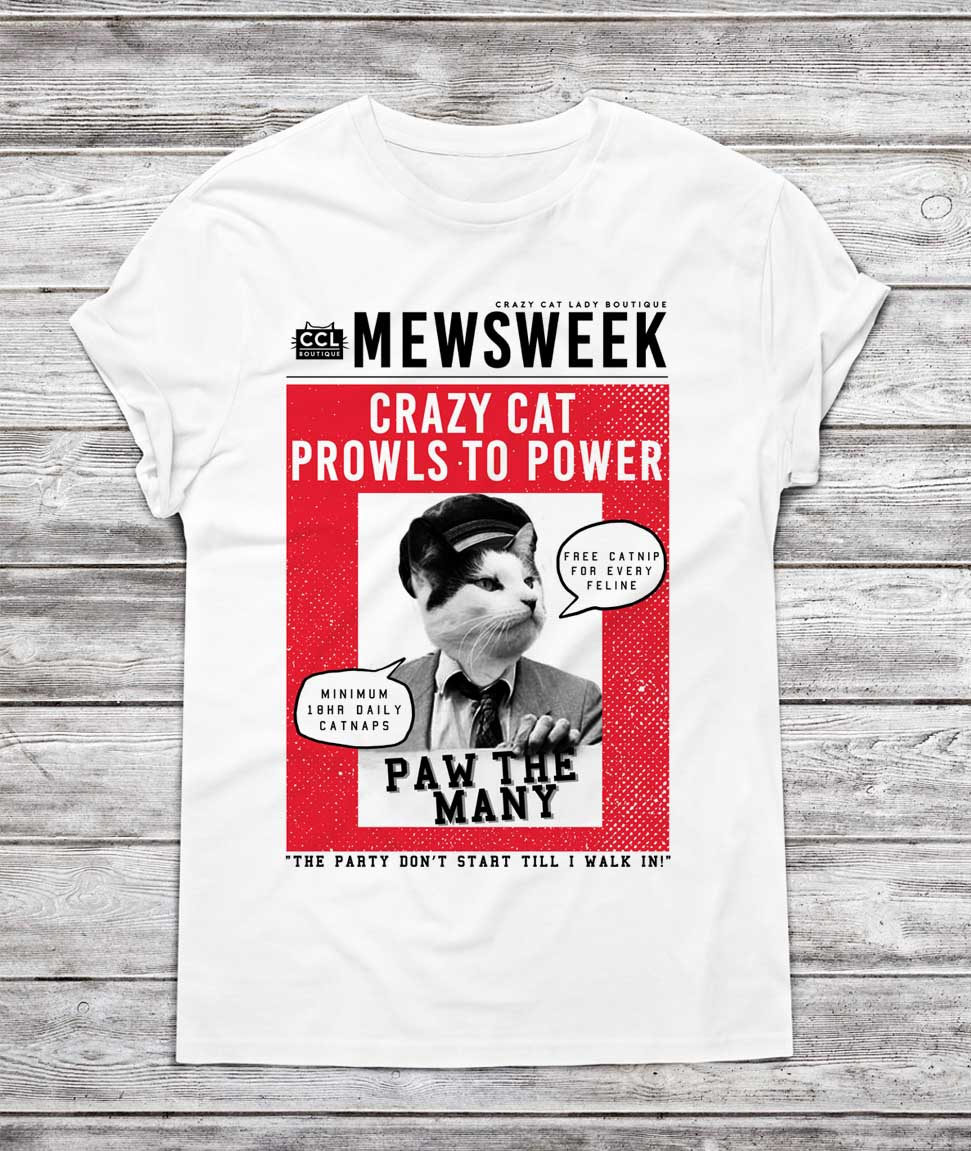 Jeremy Corbyn T-Shirt, Katzent-Shirt, Pfote Das Viele Verrückte Katzen-Lady, Lustiges Katzenliebhabergeschenk, Katze, Arbeitsparty, El Gato von TheCrazyCatBoutique