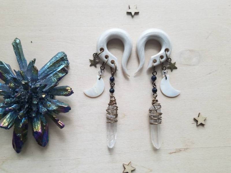 Celestial Pearl Gauges Bronze Mond & Stern Plugs Celestial Pearl Gauges Bronze Mond & Stern Plugs von TheCreatorsCreations