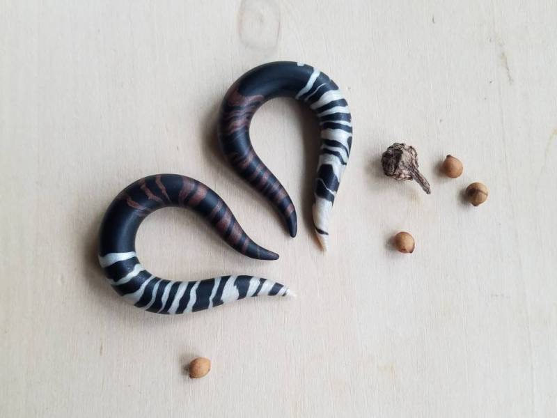 Okapi Hook Plugs // Animal Print Spiralen Okapi Hook Plugs // Animal Print Spiralen von TheCreatorsCreations