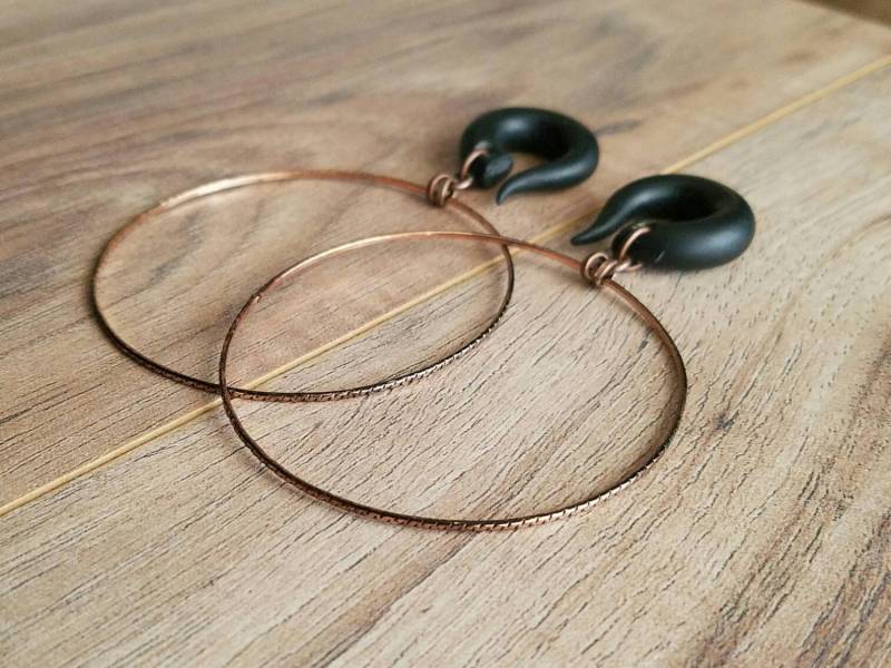 Vintage Kupfer Anhänger // 2.5 Inch Hoops Tropfen Plugs Vintage Kupfer Anhänger // 2.5 Inch Hoops Tropfen Plugs von TheCreatorsCreations