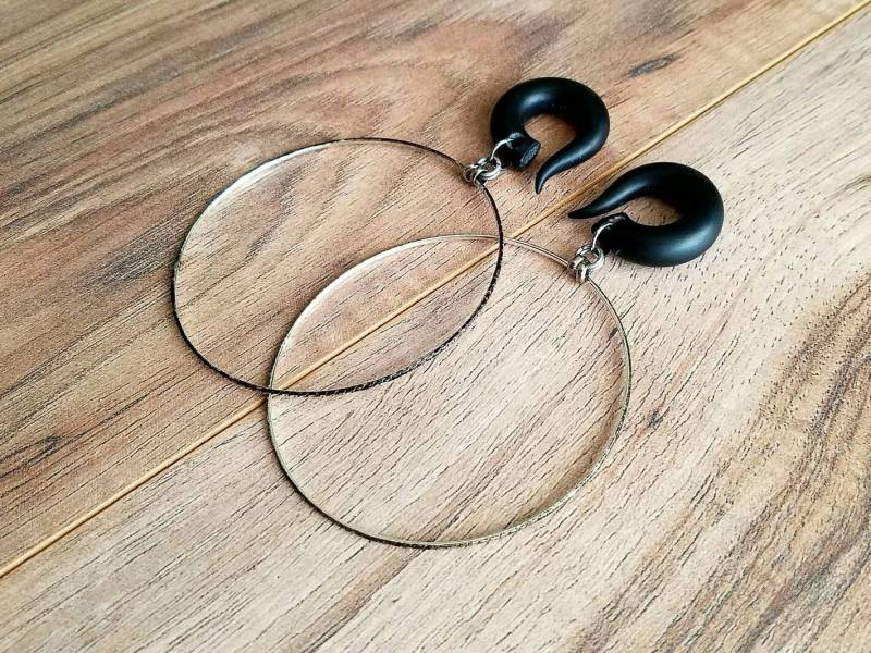 Vintage Silber Dangle Hoop Gauges // 2.5 Mm Drop Plugs Vintage Silber Dangle Hoop Gauges // 2.5 Mm Drop Plugs von TheCreatorsCreations
