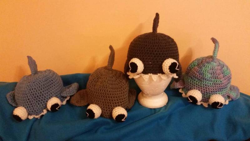 Hai-Mütze von TheCrochetCorgi