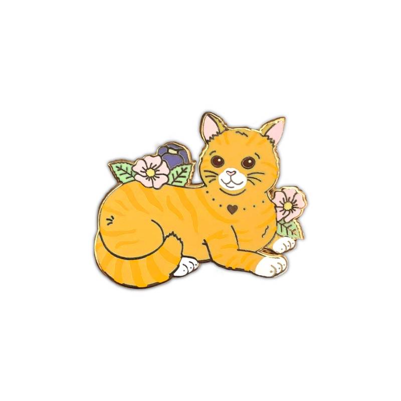 Orange Getigerte Katze, Emaille Pin Gold Pin, Haustier Geschenk von TheCrownedRabbit