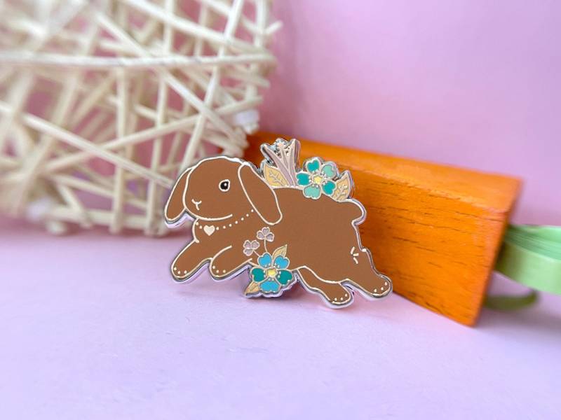 Schokolade Braun Lop Bunny Emaille Pin Gold Pin, Haustier Geschenk Schokolade Braun Lop Bunny Emaille Pin Gold Pin, Haustier Geschenk von TheCrownedRabbit