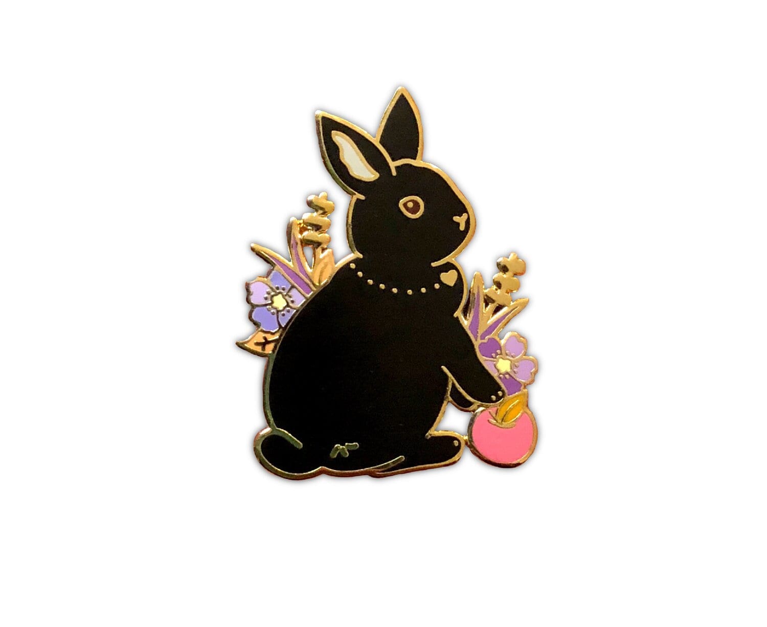 Schwarzes Kaninchen Pin, Emaille Pin Schwarzes Kaninchen Pin, Emaille Pin von TheCrownedRabbit