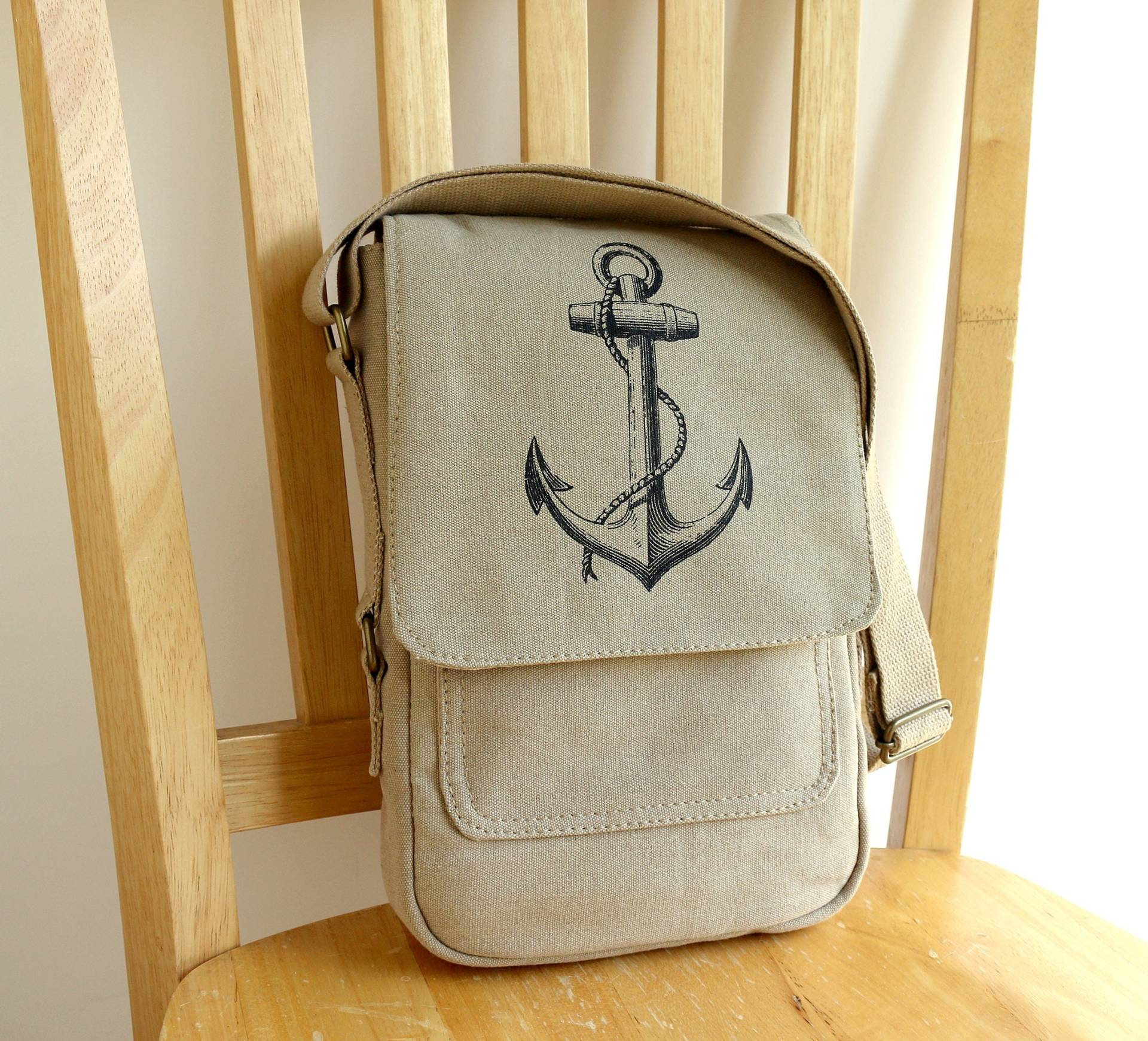 Anchor Nautical Tech Bag Kleine Geldbörse Crossbody Schultertasche von TheCuriousCatbird