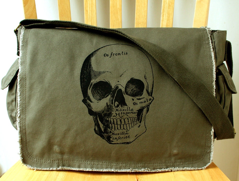 Totenkopf Umhängetasche Crossbody Für Männer Tasche Frauen von TheCuriousCatbird