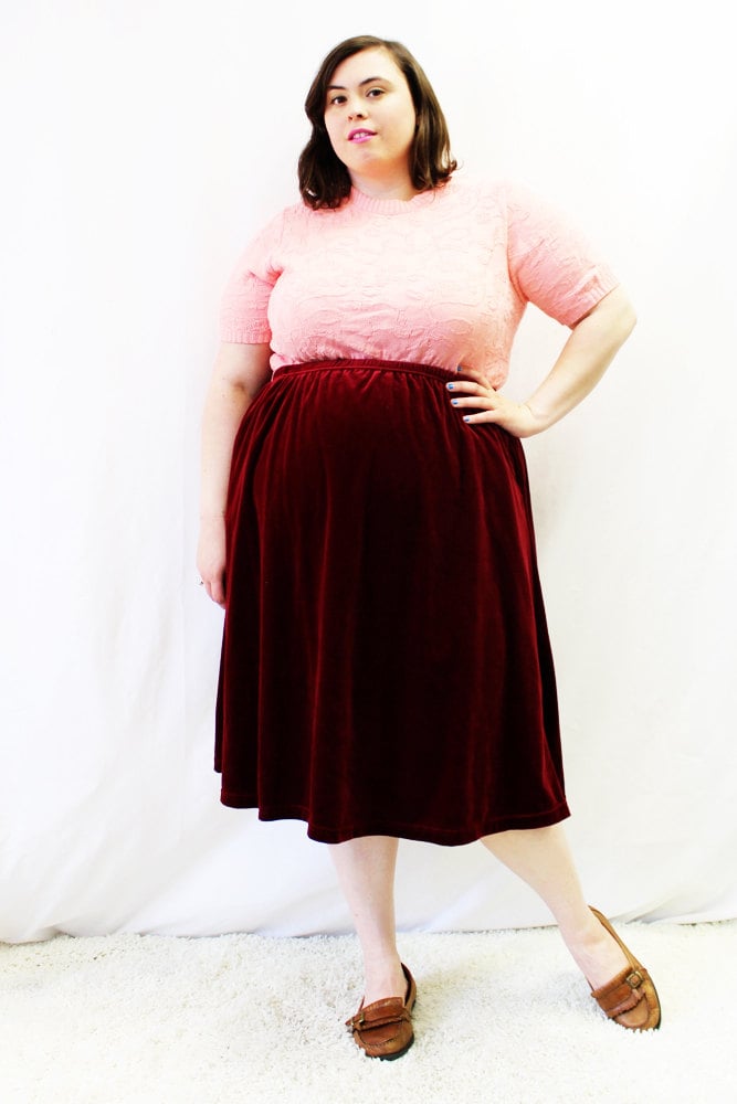 Plus Größe - Vintage Rosa Baumwolle Kurzarm Ziehen Über Pullover | Größe L 14/16 von TheCurvyElle