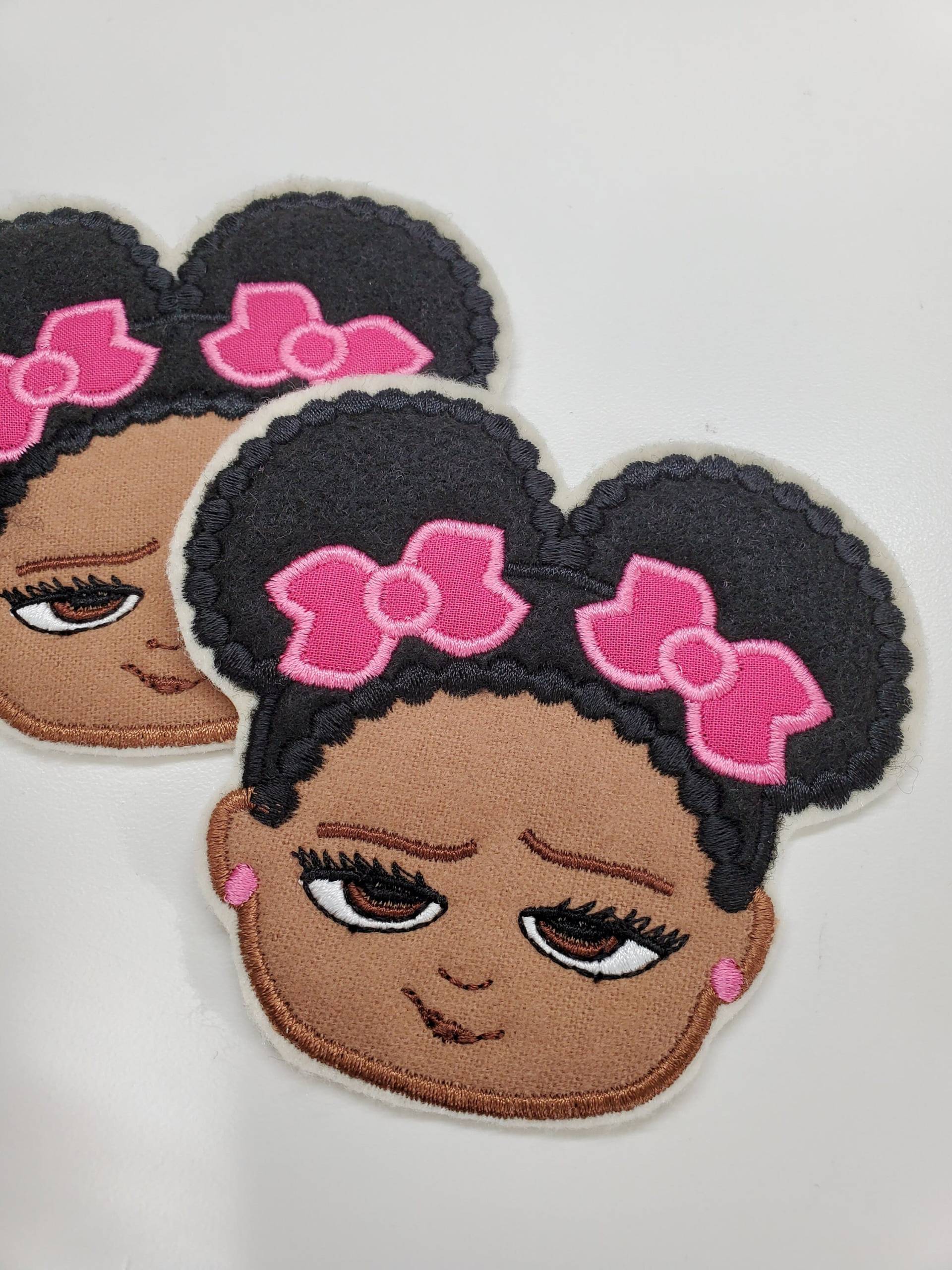 Afro Puffs Bestickter Patch - Little Girl Bossy African American Black Bügeln von TheCuttingCafeShop