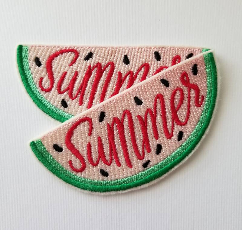 Wassermelone Sommerstickerei Patch - Wassermelonen Aufnäher Sommerfilzen Sommer Filz Patches, Ironon, Aufnäher, Nähen von TheCuttingCafeShop