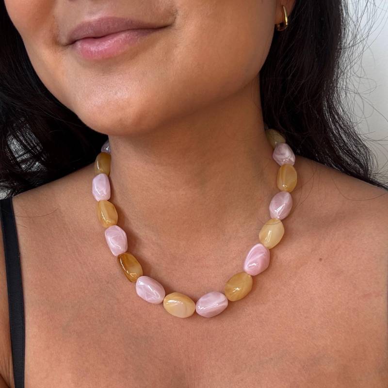 Fabiana | Bunte Klobige Perlenkette - Statement Resin Schmuck, Mutige Boho Festival Halskette Für Frauen Fabiana | Bunte Klobige Perlenkette - Statement Resin Schmuck, Mutige Boho Festival Halskette Für Frauen von TheDabblerEffectDE