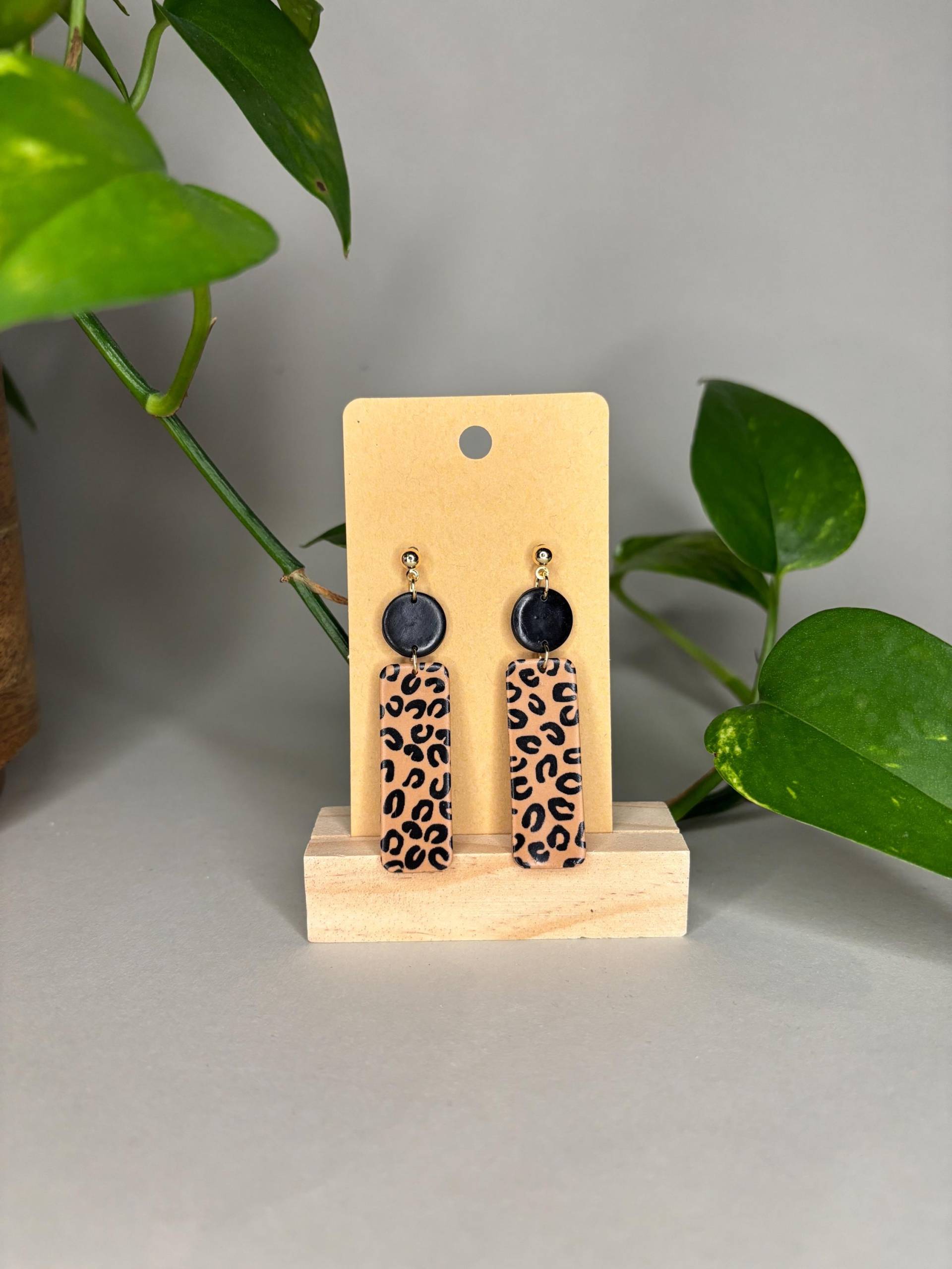 Leopard Siebdruck Ohrringe | Handarbeit Boho Geschenke Für Sie von TheDabblerEffectDE