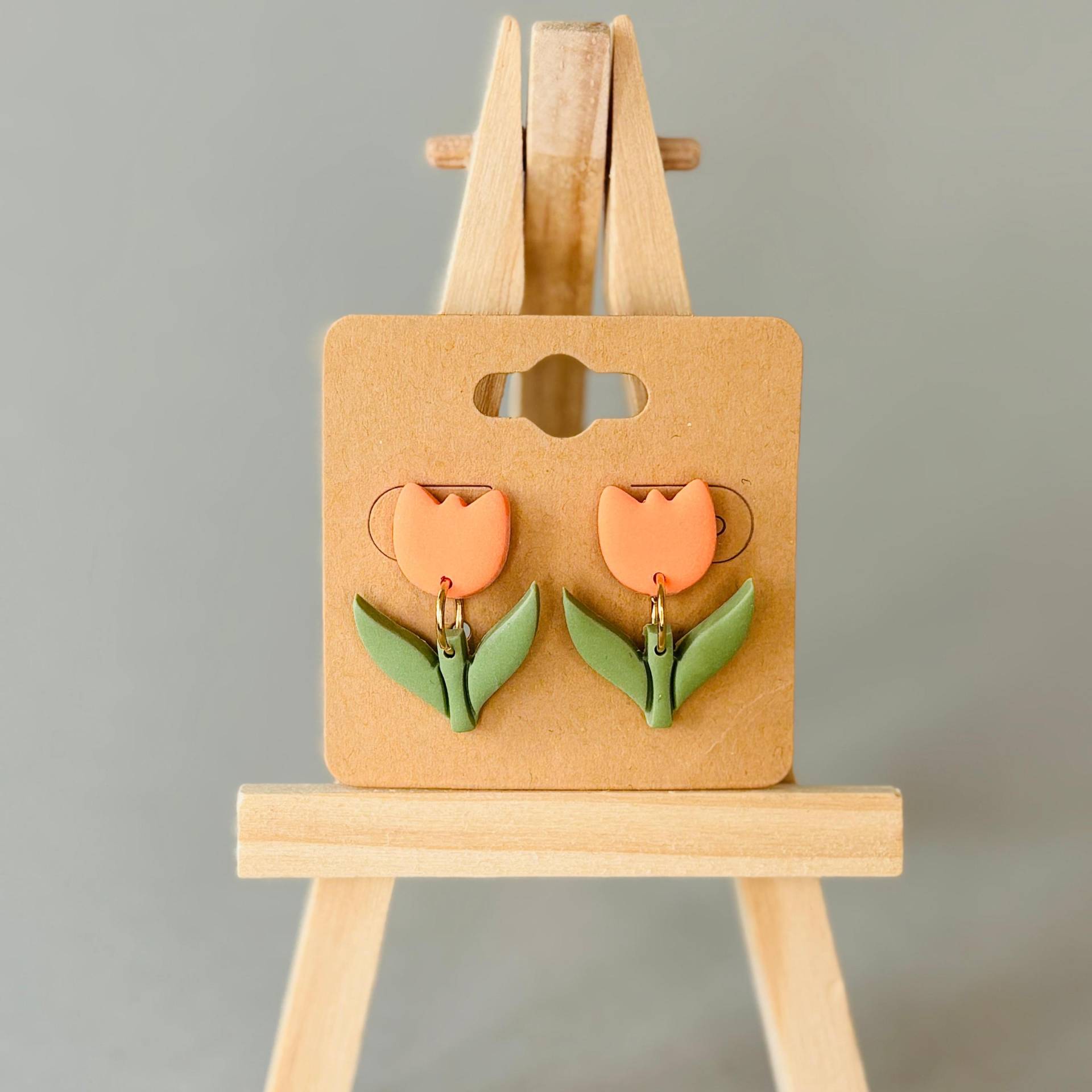 Tulpen Ohrringe | Polymer Clay Blumen Ohrstecker Tulpen Ohrringe | Polymer Clay Blumen Ohrstecker von TheDabblerEffectDE