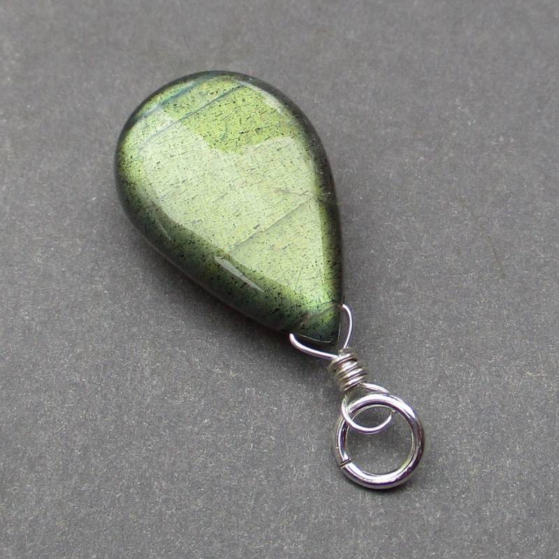 Groß Sterling Silber Draht Gewickelt Labradorit Halskette Edelstein Anhänger, Schmuck, Chakra Charme, Geschenk Für Sie Ihn von TheDangleDiva