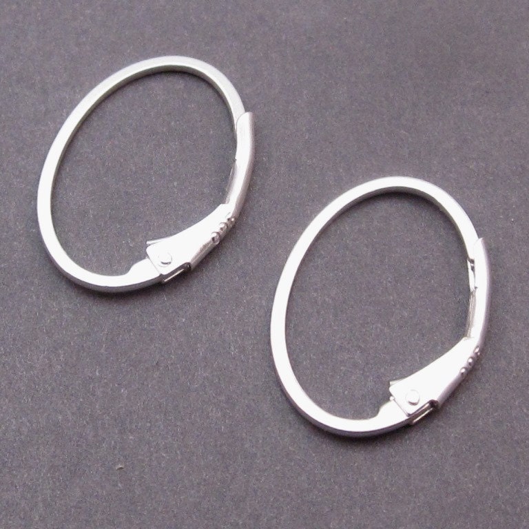 sterling Silber Ohrringe, Austauschbare Charme Oval Creolen, Geschenk Für Sie, Brautjungfer von TheDangleDiva