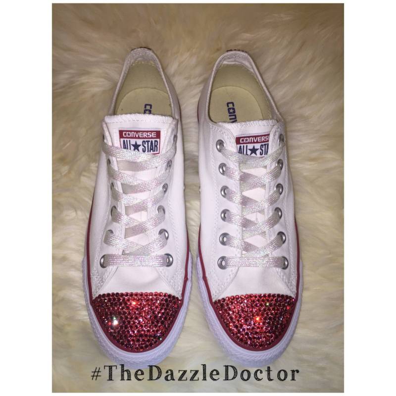 Bling Converse, Swarovski Converse Sneakers, Rosa, Chuck Taylors, Taylors Sneakers von TheDazzleDoctor