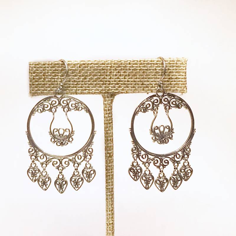 Handgemachte Bali Drop Dangle Ohrringe-sterling Silber-Handgemachte Ohrfeigen-Detailschmuck-Bali Schmuck-Deals von TheDesertGoddess