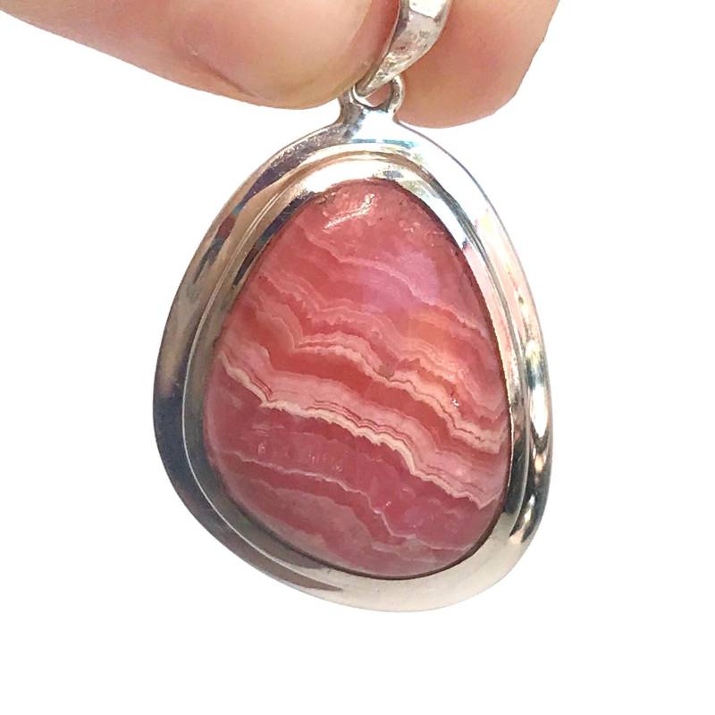 Rhodochrosit Anhänger - Sterling Silber Geburtsstein Schmuck Rosa Stein Oktober Moldavit Angebote von TheDesertGoddess