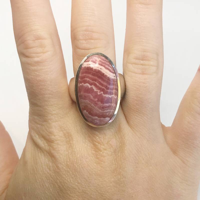 Rhodochrosite Ring Us 9.25-Sterling Silber-Birthstone Schmuck-Rosa Steinschmuck-Oktober Birthstone-Moldavit-Deals von TheDesertGoddess