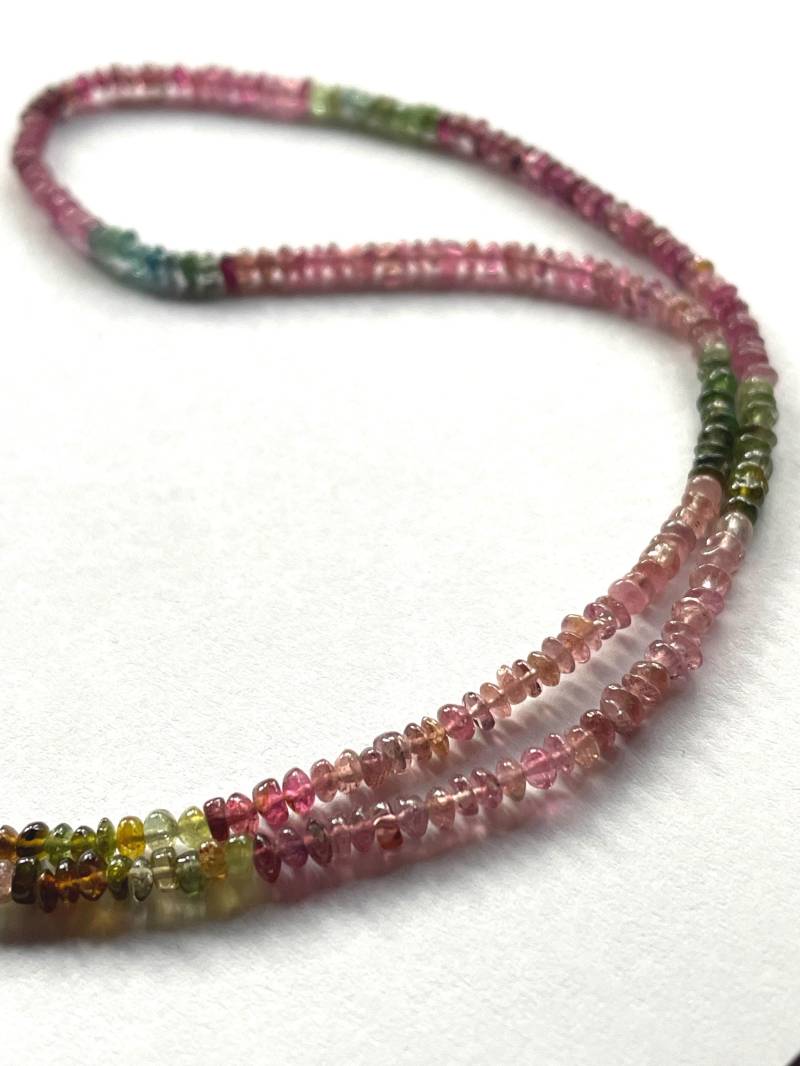 Wassermelonen-Turmalin Perlen Strang - Sterling Silber Rosa Stein Schmuck Oktober Geburtsstein Turmalin von TheDesertGoddess