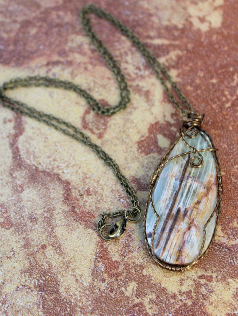 Achat Anhänger Halskette Achat Anhänger Halskette von TheDeviousDryad