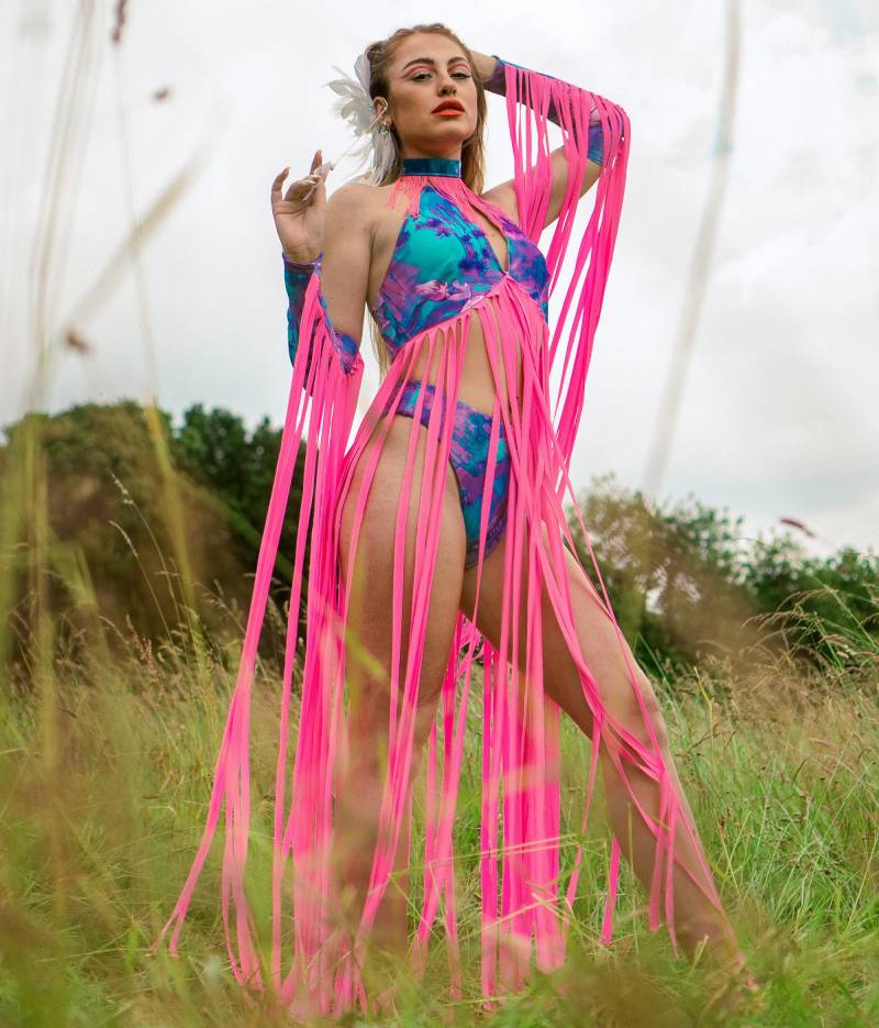 The Em Tassel Top - Neon Bunte Fransen Rave Outfit Festival Fashion Performance Kostüm By Disco Spirits von TheDiscoSpirits