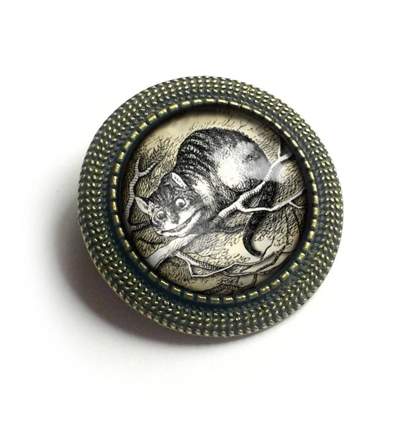 Alice Im Wunderland Cheshire Katze Vintage Inspiriert Pin Brosche von TheDivineIguana