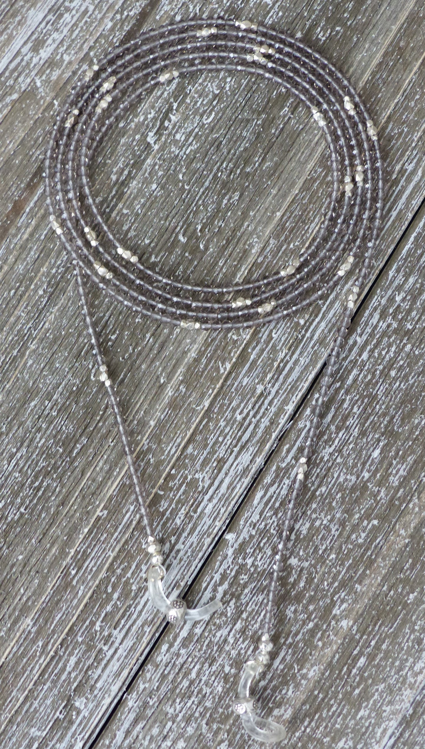 Schöne Karen Hill Tribe Silber Perlen Eis Obsidian Brillen Halskette Kette Schöne Karen Hill Tribe Silber Perlen Eis Obsidian Brillen Halskette Kette von TheDragonBlue