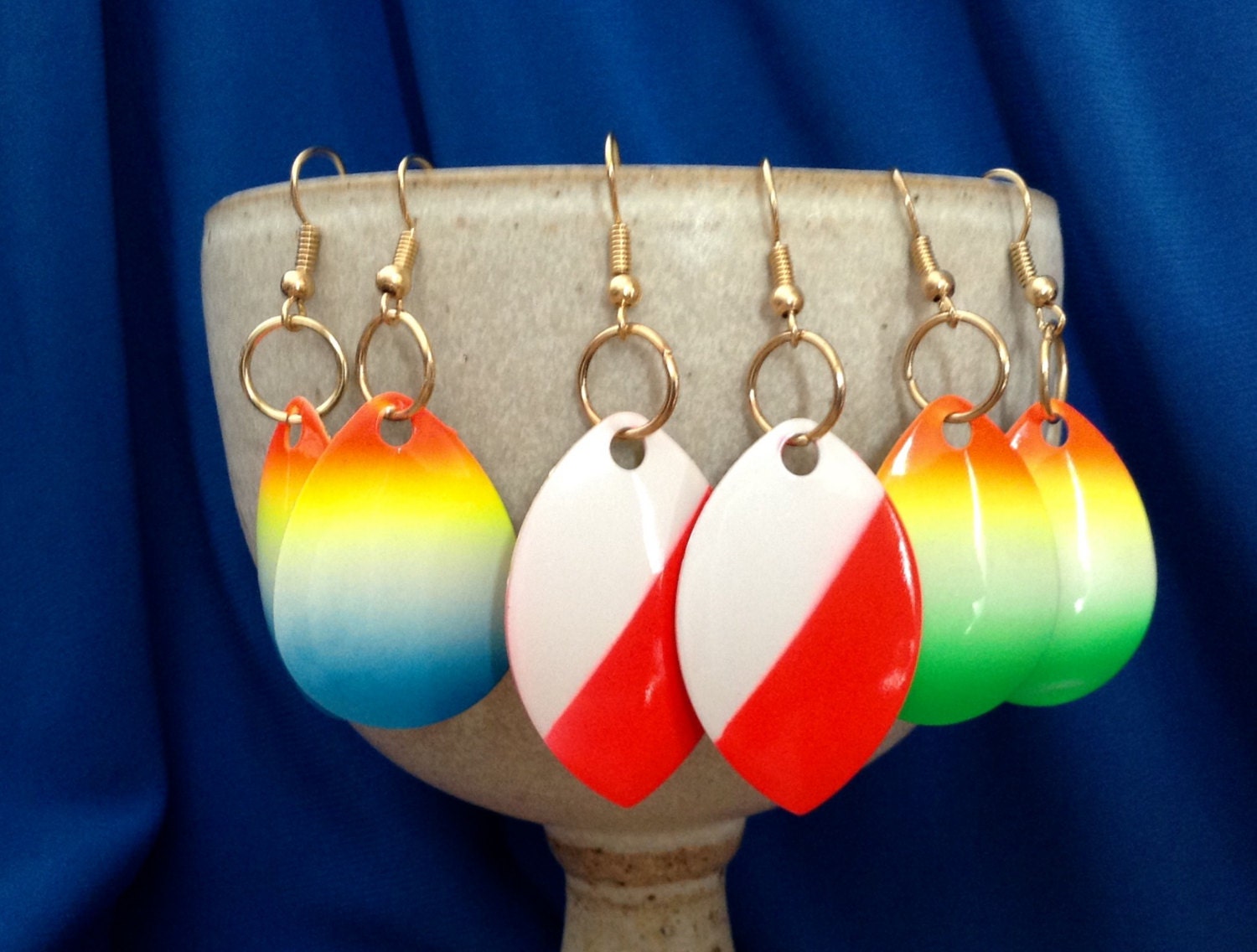 Bunte Angelköder Ohrringe Bunte Angelköder Ohrringe von TheDrearyDame