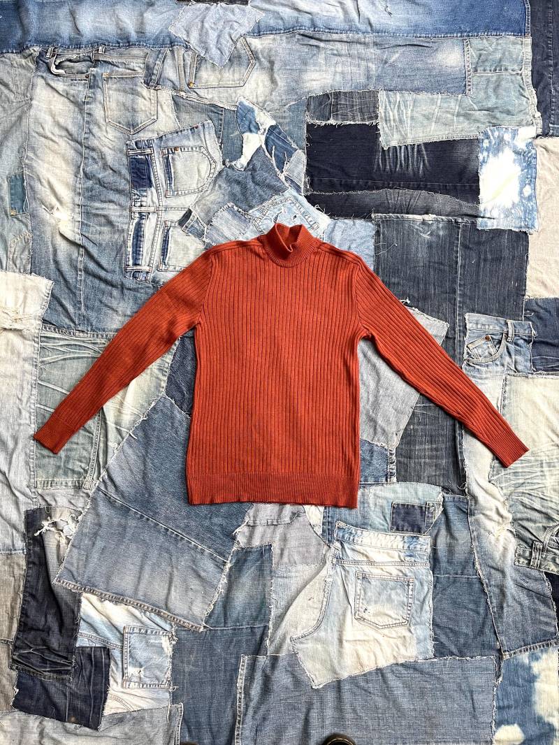 1960S Pullover Braun Mod Ripp-Pulli Vintage Strickpullover Gerippt Damen Rostbraun von TheDustyDecades