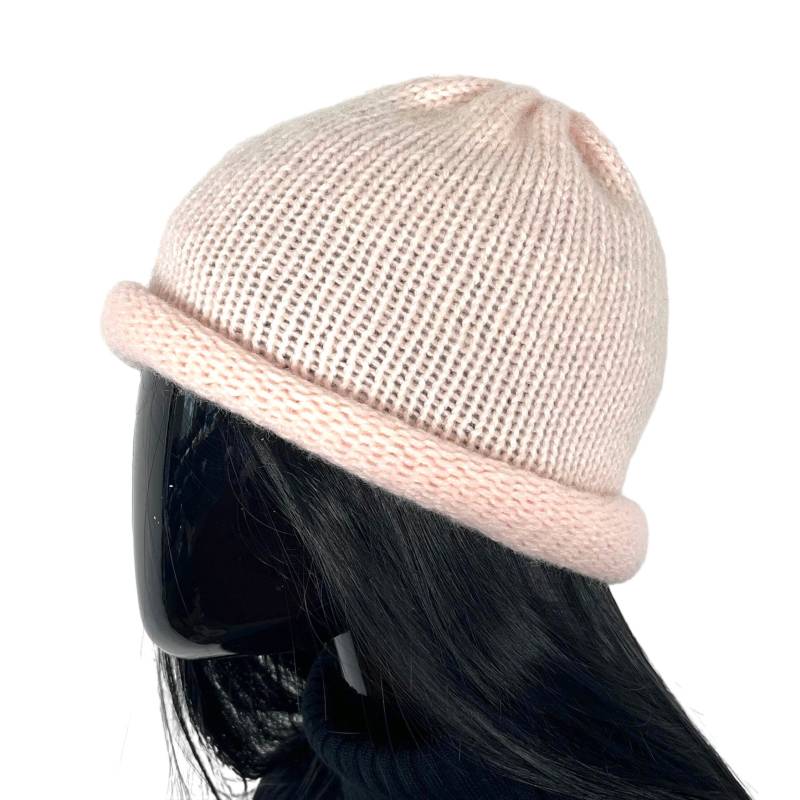 70Er Mütze Rosa/Vintage Rollmütze 7 Wintermütze Damen Gestrickt 7112235 von TheDustyDecades