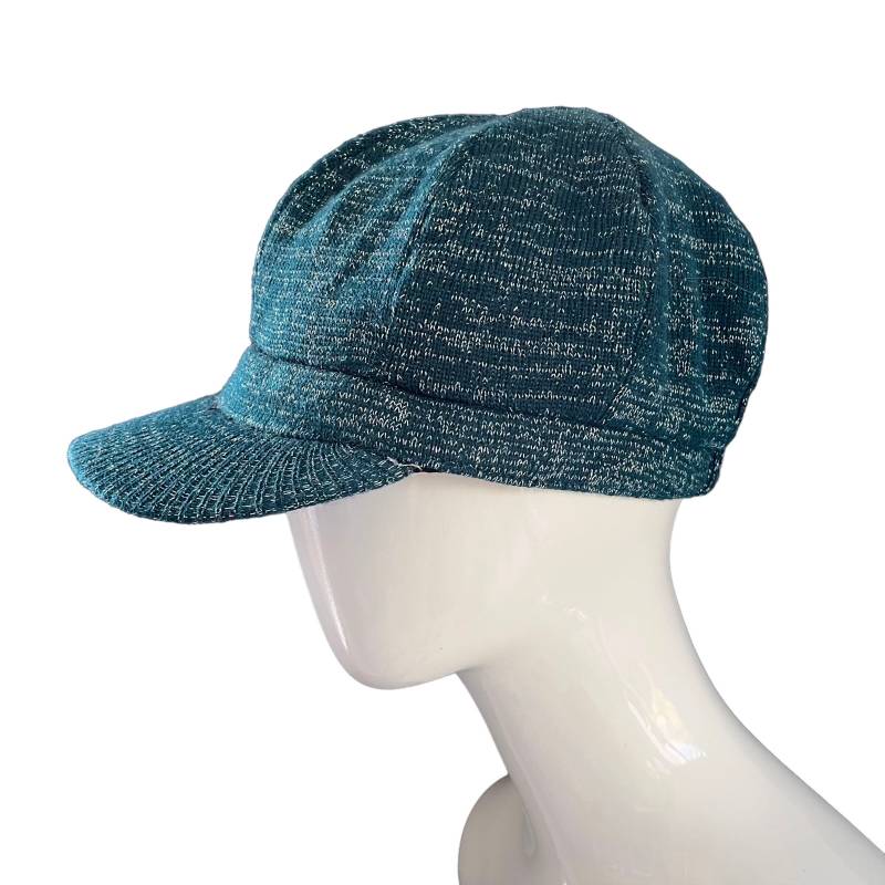 80S Mütze Grün Unisex/Ballonmütze Kappe Wolle Wollmütze Mit Lurex Vintage Wintermütze von TheDustyDecades