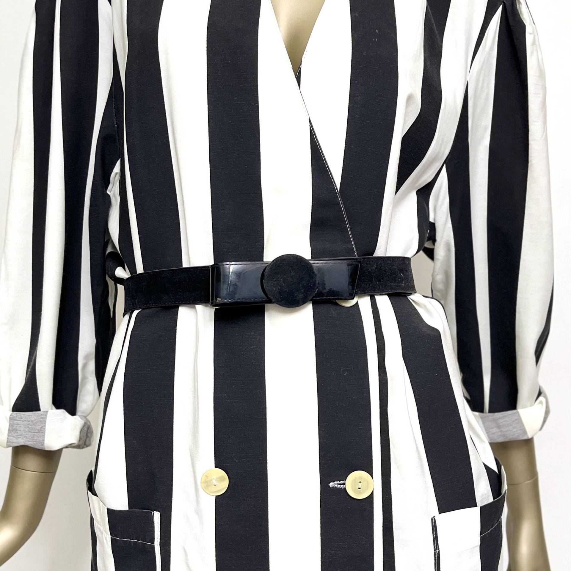 Vintage Gürtel Schwarz 1970Er Lackgürtel Samt Taillengürtel Damengürtel von TheDustyDecades