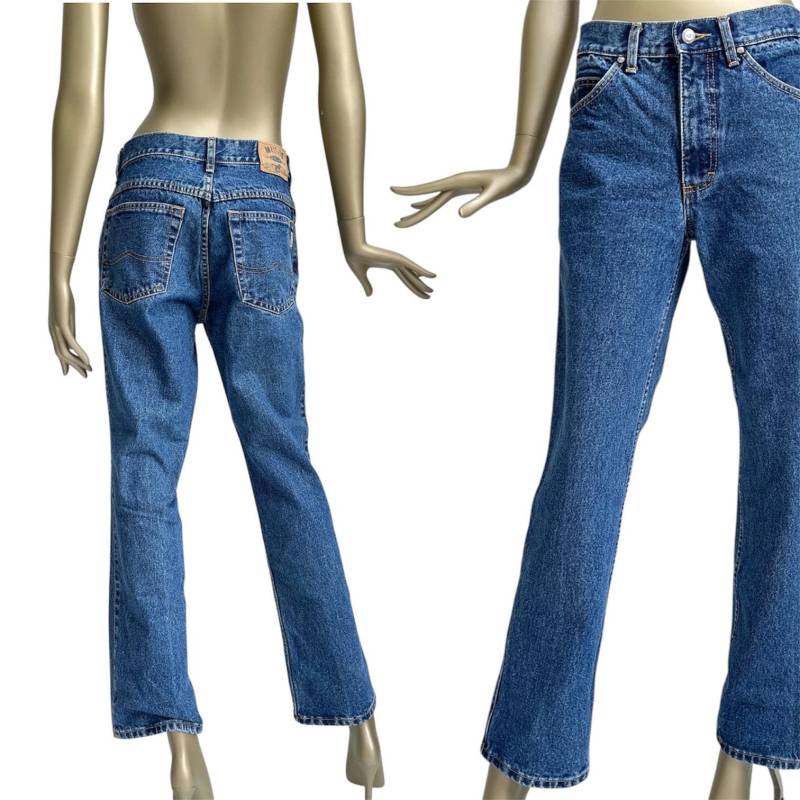 Vintage Jeans Mustang Blau 1970S Damen-Jeans Kult Hose W32 L 30 von TheDustyDecades