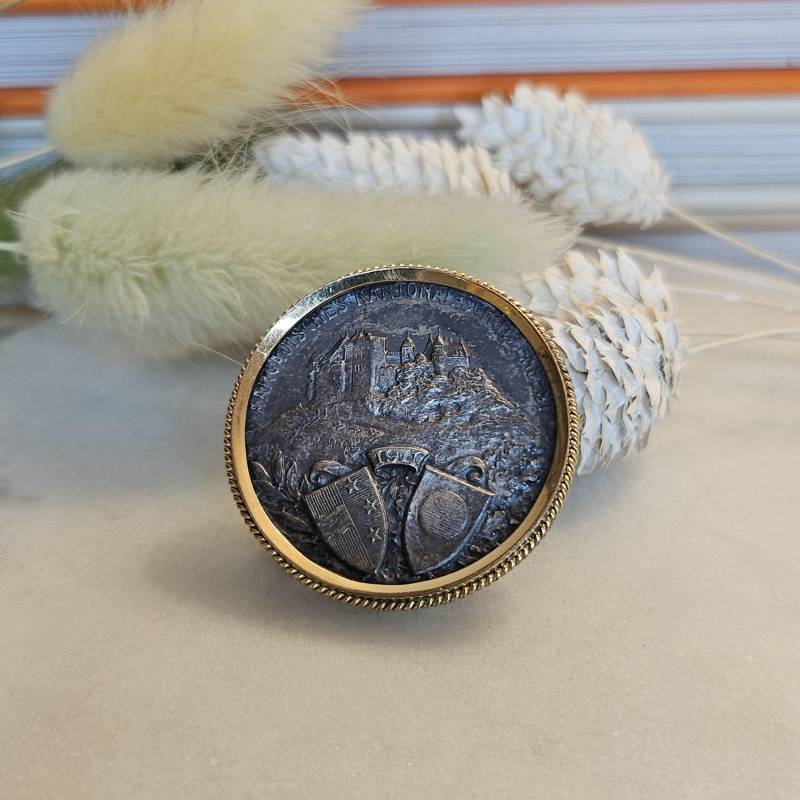 Antike Brosche Schweizer Silber Münzbrosche Von 1911 Geschenkidee von TheDustyPeony