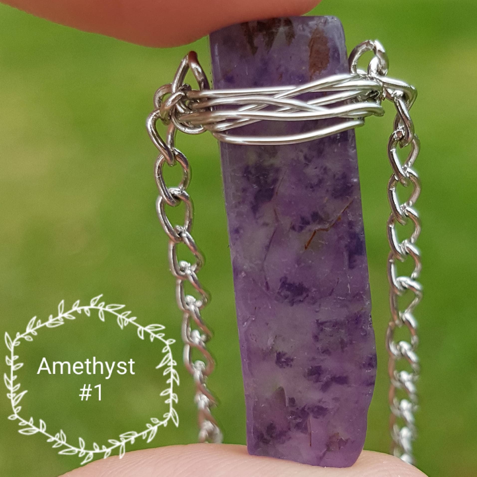 Amethyst Draht Gewickelt Halskette Amethyst Draht Gewickelt Halskette von TheEBCollective