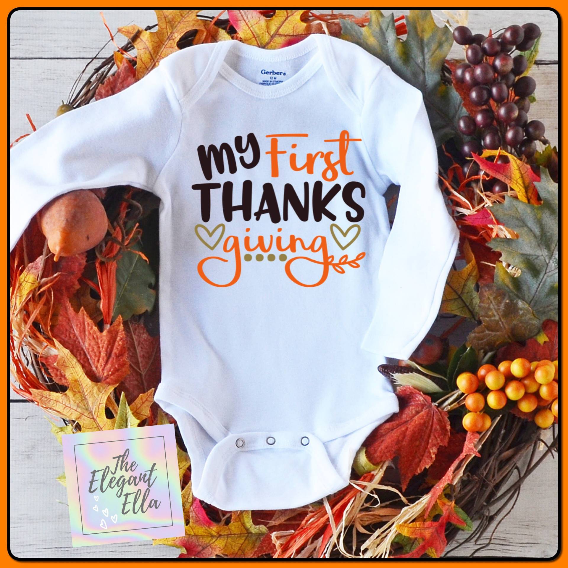 Mein Erstes Thanksgiving Shirt, Jungen Bib, My 1st Mein Erstes Thanksgiving Shirt, Jungen Bib, My 1st von TheElegantElla