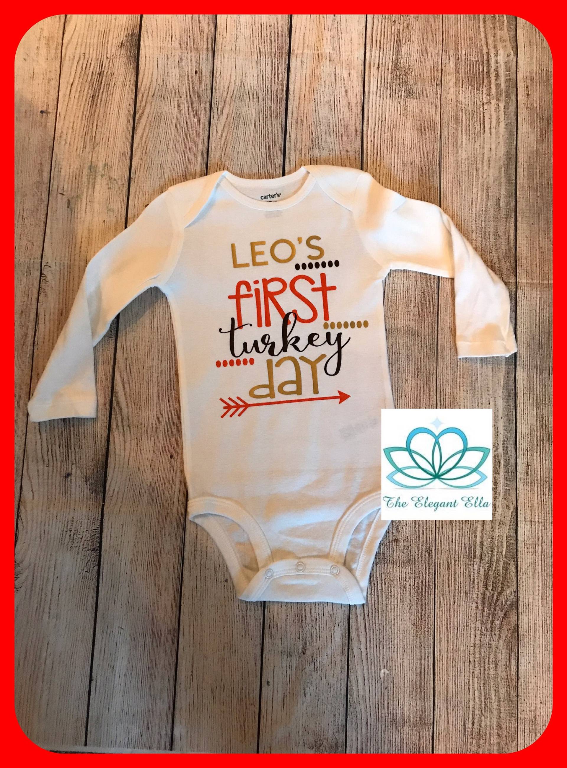 Thanksgiving Body, My 1st Thanksgiving, Personalisiertes Thsnksgiving Top, Truthahntag, Herbst Outfit Thanksgiving Body, My 1st Thanksgiving, Personalisiertes Thsnksgiving Top, Truthahntag, Herbst Outfit von TheElegantElla