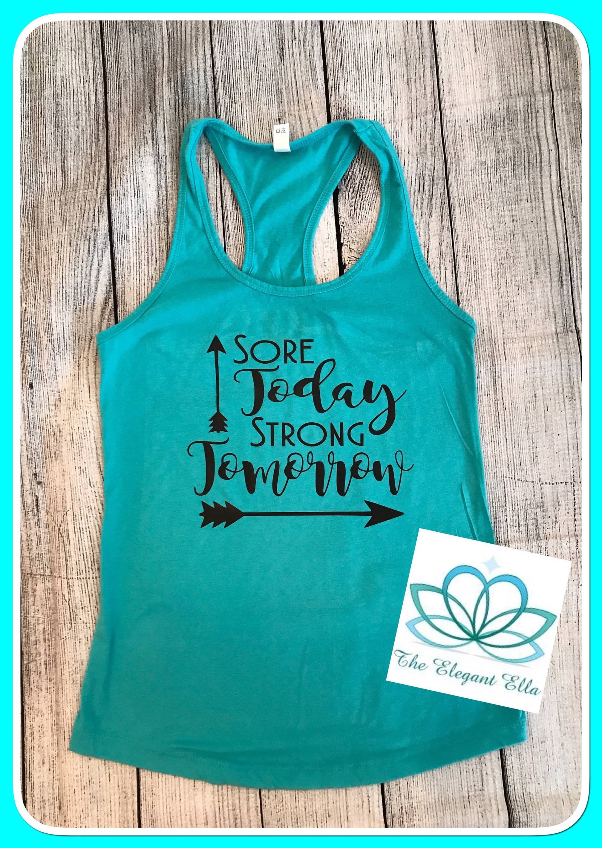 Übungs-Tanktops, Motivationstrainings-Tanktop, Inspirationstrainingstank, Wunde Heute Stark Morgen, Trainingstank Übungs-Tanktops, Motivationstrainings-Tanktop, Inspirationstrainingstank, Wunde Heute Stark Morgen, Trainingstank von TheElegantElla