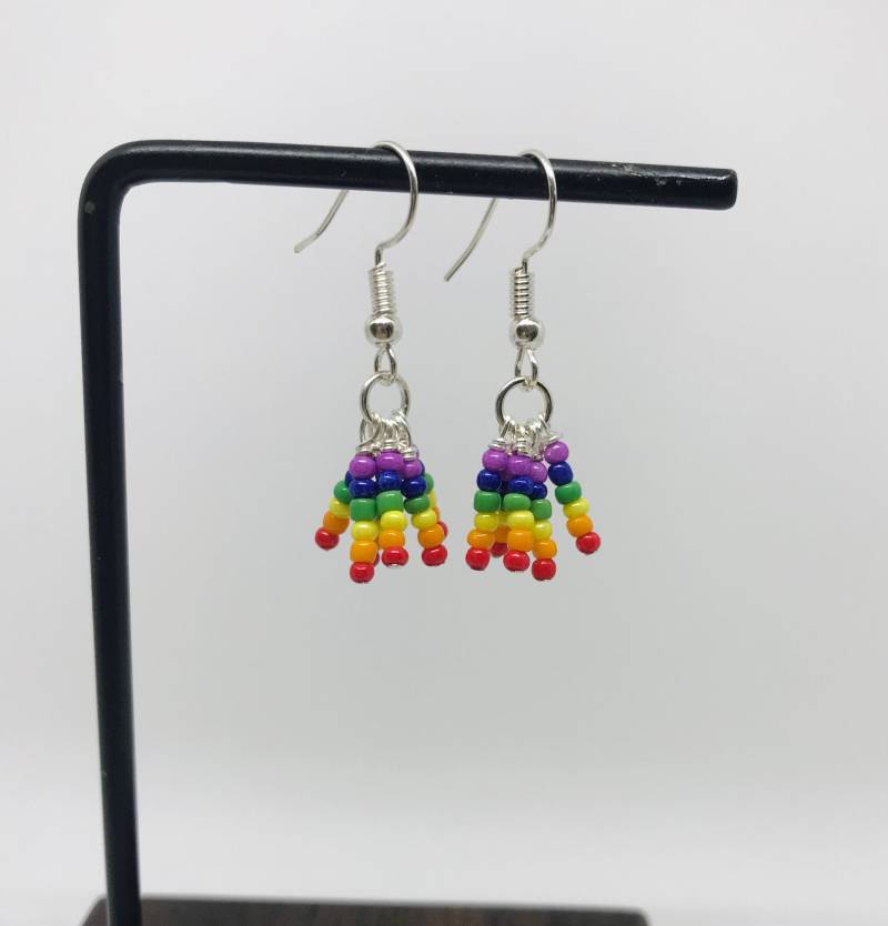 Regenbogen Cluster Saatperlen Ohrringe Von The Elven Cat von TheElvenCat