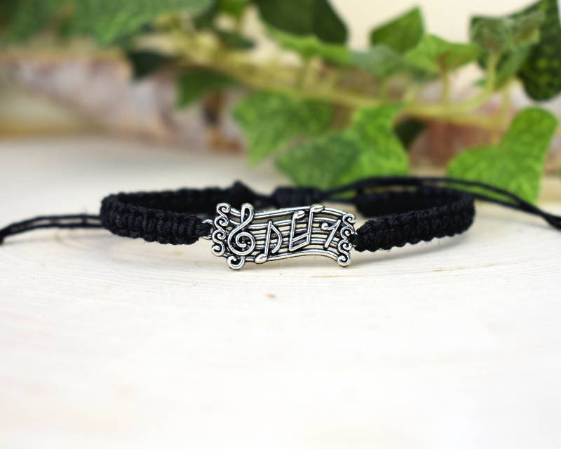 Musik Noten Armband - Staff Geschenk Klavier Lehrer Notenblatt Verstellbares Hanf Musiker von TheEnglishIvy