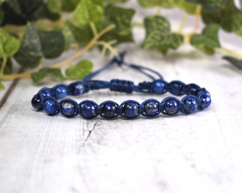 Natürliches Lapis Lazuli Hanf Armband Für Männer Oder Frauen - Aktivierungsschmuck Das Stirnchakra von TheEnglishIvy