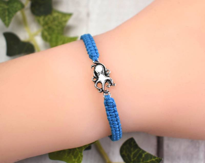 Oktopus Armband Für Männer Oder Frauen - Verstellbarer Hanf Ocean Beach Schmuck Meerestiere Geschenk Meeresbiologe von TheEnglishIvy