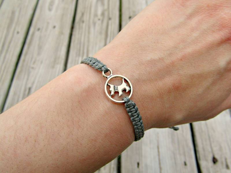 Scottie Hunde Armband - Scottish Terrier Schmuck Verstellbares Hanf String Zubehör Geschenk Für Hundeliebhaber Hundebesitzer Geschenkideen von TheEnglishIvy